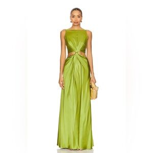 Lovers + Friends Diamanto Gown in Pear Green